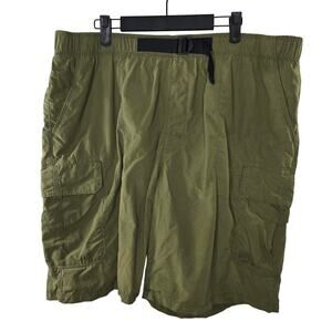 Timberland Belted Green Khaki Cargo Lined Swim Trunks Size XXL
